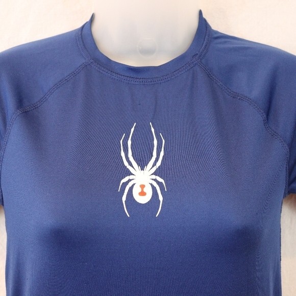 Spyder Rash Guard Swim Shirt Top Small Logo Swim Tshirt SM - Picture 2 of 11